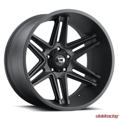 Vision 363 Razor Wheel 22x10 5x5 -19mm Satin Black - 363-22073SB-19
