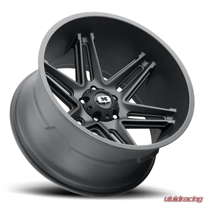 Vision 363 Razor Wheel 22x10 5x5 -19mm Satin Black - 363-22073SB-19