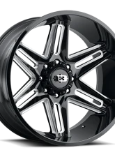 Vision 363 Razor Wheel 22x10 5x5 -19mm Gloss Black Milled Spoke                                     - 363-22073GBMS-19 - Image 2