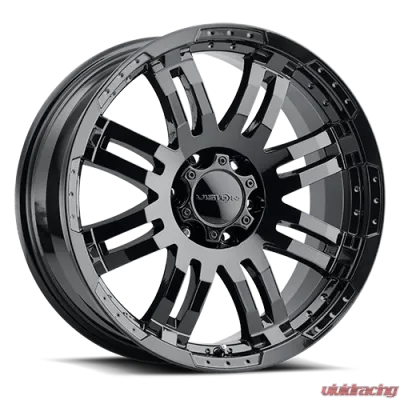 Vision 375 Warrior  Wheel 15x6 5x5 0mm Gloss Black Machined Face - 375VTH5673GBMF0