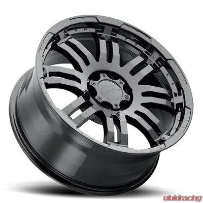 Vision 375 Warrior  Wheel 15x6 5x5 0mm Gloss Black Machined Face - 375VTH5673GBMF0