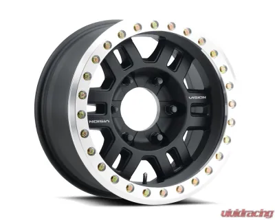 Vision 398 Manx Beadlock Wheel 17x8.50 5x5.5 -15mm Gloss Black - 398BLZ7827BMR-15