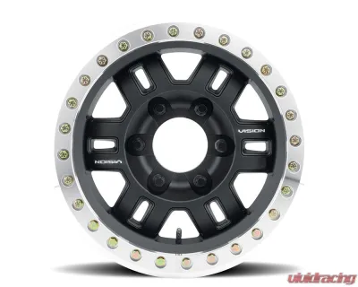 Vision 398 Manx Beadlock Wheel 17x8.50 5x5.5 -15mm Gloss Black - 398BLZ7827BMR-15