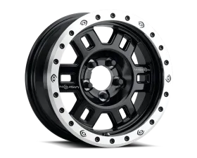 Vision 398 Competition Manx Wheel 16x7 5x4.5 0mm Gloss Black Machined Lip