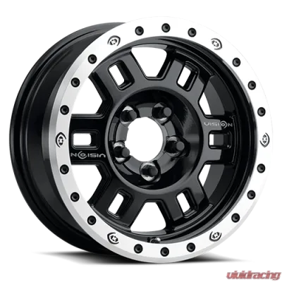 Vision 398 Competition Manx Wheel 16x7 5x5 0mm Gloss Black Machined Lip - 398-6773GBML0