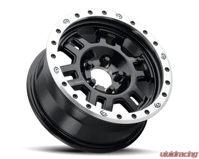 Vision 398 Competition Manx Wheel 16x7 6x5.5 0mm Gloss Black Machined Lip - 398-6783GBML0
