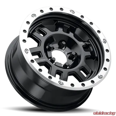 Vision 398 Competition Manx Wheel 16x7 5x5 0mm Gloss Black Machined Lip - 398-6773GBML0