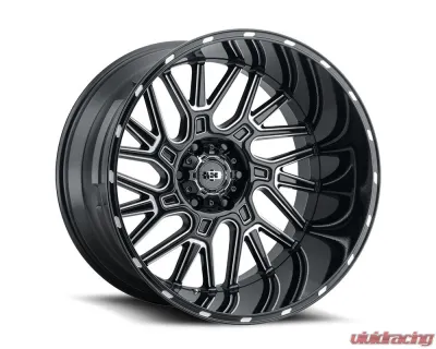 Vision 404 Brawl Wheel 20x9 5x150 12mm Gloss Black Milled Spoke - 404-2950GBMS12