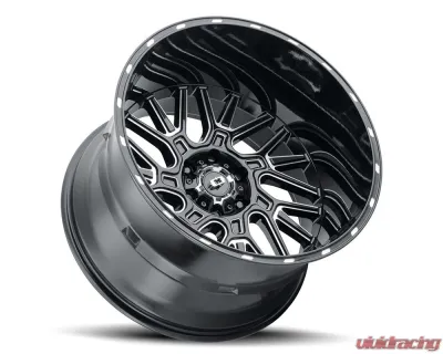 Vision 404 Brawl Wheel 20x9 5x150 12mm Gloss Black Milled Spoke - 404-2950GBMS12