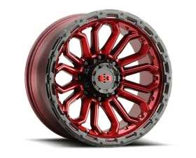 Vision 405 Korupt Wheel 16x8 5x4.5 0mm Gloss Red w/Gloss Black Lip
