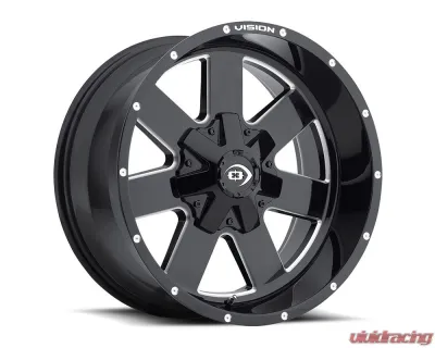 Vision 411 Arc Wheel 18x9 5x5.5 12mm Gloss Black Milled Spoke - 411-8958MS12