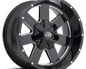 Vision 411 Arc Wheel 17x9 5x5 -12mm Gloss Black Milled Spoke