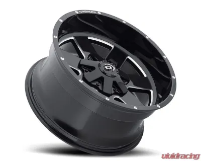 Vision 411 Arc Wheel 18x9 5x5.5 12mm Gloss Black Milled Spoke - 411-8958MS12