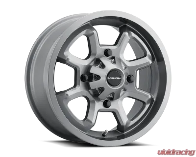 Vision 415 Bomb Wheel 15x7 4x110 38mm Gunmetal - 415-157110GM5.5