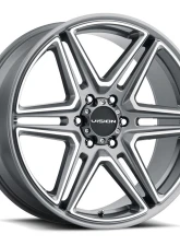 Vision 476 Wedge Wheel 20x9 5x5.5 15mm Gunmetal Machined Face                                     - 476-2985GMMF15 - Image 2