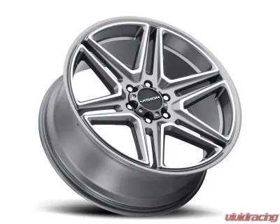 Vision 476 Wedge Wheel 20x9 5x5.5 15mm Gunmetal Machined Face - 476-2985GMMF15