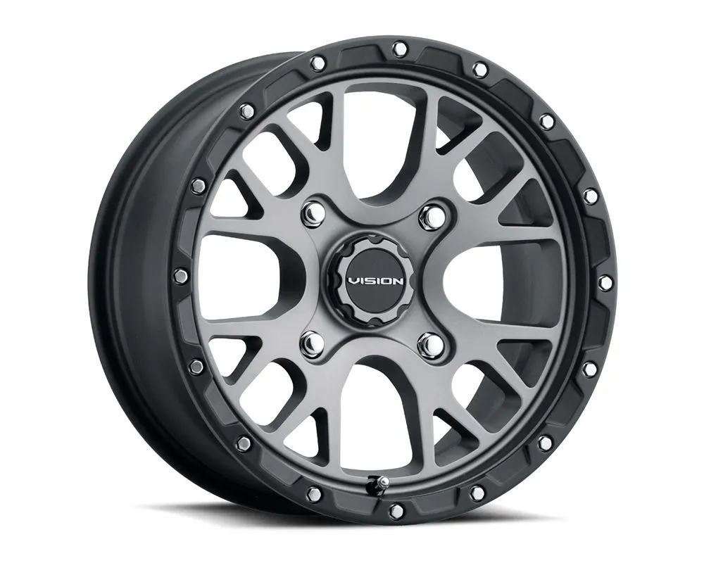 Vision 545 Rocker Wheel 14x7 4x156 13mm Satin Grey - 545-147156SGBL44
