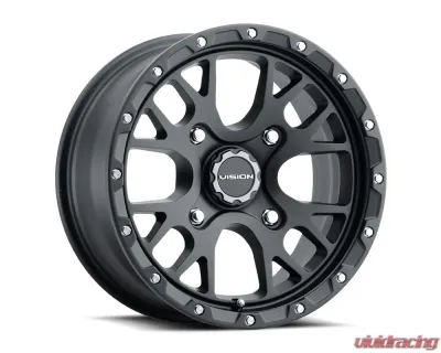 Vision 545 Rocker Wheel 14x7 4x110 13mm Satin Black - 545-147110SB44