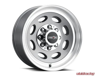 Vision 81NR Heavy Hauler Wheel 19.5x7.50 8x170 0mm Gunmetal Machined Lip - 81B-9770GML0NR
