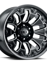Vision 362 Armor Wheel 20x10 6x5.5 -25mm Gloss Black Milled Spoke with Black Bolt Inserts                                     - 362-20083GBMSB-25 - Image 2