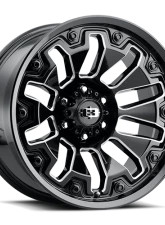 Vision 362 Armor Wheel 18x9 5x5 -12mm Gloss Black Milled Spoke with Black Bolt Inserts                                     - 362-8973GBMSB-12 - Image 2