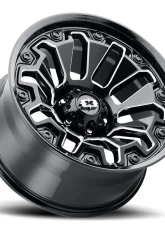 Vision 362 Armor Wheel 20x10 6x5.5 -25mm Gloss Black Milled Spoke with Black Bolt Inserts                                     - 362-20083GBMSB-25 - Image 2