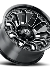 Vision 362 Armor Wheel 18x9 5x5 -12mm Gloss Black Milled Spoke with Black Bolt Inserts                                     - 362-8973GBMSB-12 - Image 2