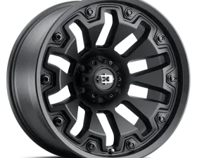 Vision 362 Armor Wheel 20x9 5x5 10mm Satin Black with Black Bolt Inserts