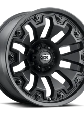 Vision 362 Armor Wheel 20x10 5x5 -25mm Satin Black with Black Bolt Inserts                                     - 362-20073SBB-25 - Image 2