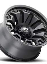 Vision 362 Armor Wheel 20x10 5x5 -25mm Satin Black with Black Bolt Inserts                                     - 362-20073SBB-25 - Image 2
