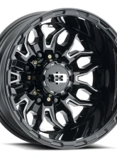 Vision 410 Korupt Wheel 17x6.50 8x210 -143mm Gloss Black Milled Spoke                                     - 410-7679GBMSR - Image 6