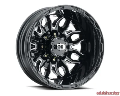 Vision 410 Korupt Wheel 17x6.50 8x210 -143mm Gloss Black Milled Spoke - 410-7679GBMSR