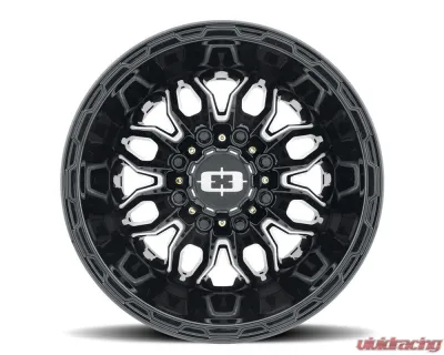 Vision 410 Korupt Wheel 17x6.50 8x210 -143mm Gloss Black Milled Spoke - 410-7679GBMSR