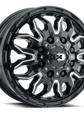 Vision 410 Korupt Wheel 17x6.50 8x210 -143mm Gloss Black Milled Spoke                                     - 410-7679GBMSR - Image 6