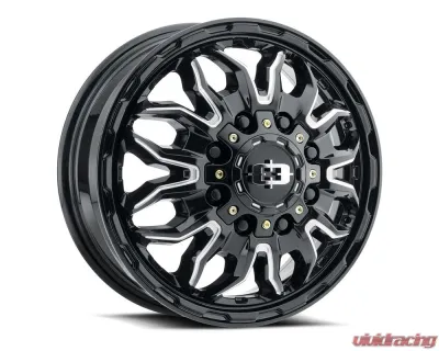 Vision 410 Korupt Wheel 17x6.50 8x210 -143mm Gloss Black Milled Spoke - 410-7679GBMSR