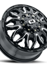 Vision 410 Korupt Wheel 17x6.50 8x210 -143mm Gloss Black Milled Spoke                                     - 410-7679GBMSR - Image 2