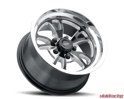 Vision 149 Patriot Wheel 15x10 5x4.5 25mm Gloss Black Milled Spoke Polished Lip - 149-5165BMPL25