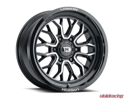 Vision 402 Riot Wheel 18x9 5x150 12mm Gloss Black Machined Face - 402-8950GBMF12
