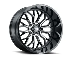 Vision 402 Riot Wheel 22x12 5x150 -51mm Gloss Black Machined Face