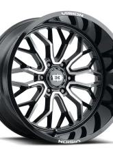 Vision 402 Riot Wheel 22x12 5x5.5 -51mm Gloss Black Machined Face                                     - 402-22285GBMF-51 - Image 2