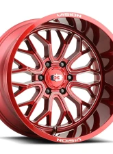 Vision 402 Riot Wheel 20x10 5x5 -25mm Red Tint Milled Spoke                                     - 402-20073RTMS-25 - Image 2