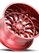 Vision 402 Riot Wheel 20x10 5x5 -25mm Red Tint Milled Spoke                                     - 402-20073RTMS-25 - Image 2