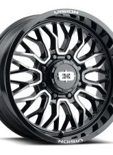 Vision 402 Riot Wheel 20x9 5x5.5 12mm Gloss Black Machined Face                                     - 402-2985GBMF12 - Image 2