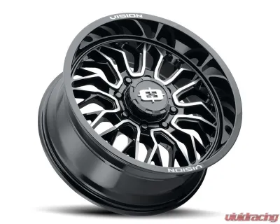 Vision 402 Riot Wheel 20x9 5x5.5 12mm Gloss Black Machined Face - 402-2985GBMF12
