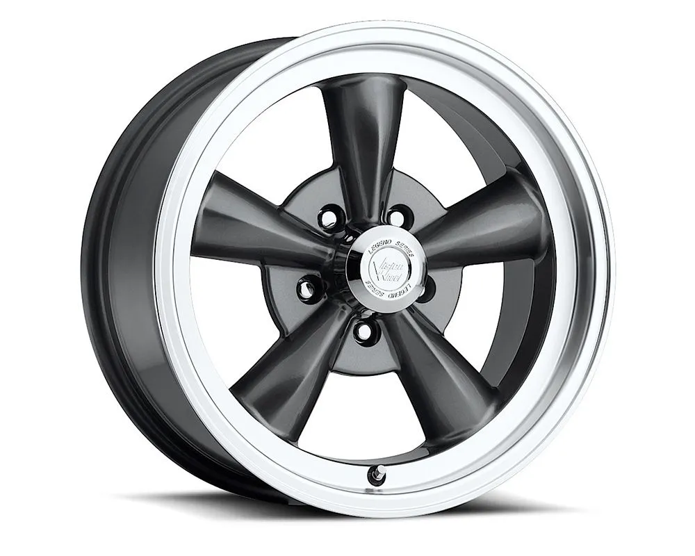 Vision 141 Legend 5 Wheel 15x8 5x4.5 -19mm Gunmetal Machined Lip - 141H5865GM-19