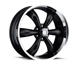 Vision 142 Legend 6 Wheel 22x9.50 6x5.5 15mm Gloss Black Machined Lip