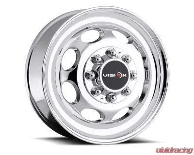 Vision 181NR Hauler Dually Wheel 19.5x6.75 8x6.5 -143mm Chrome - 181Z9681CR124NR