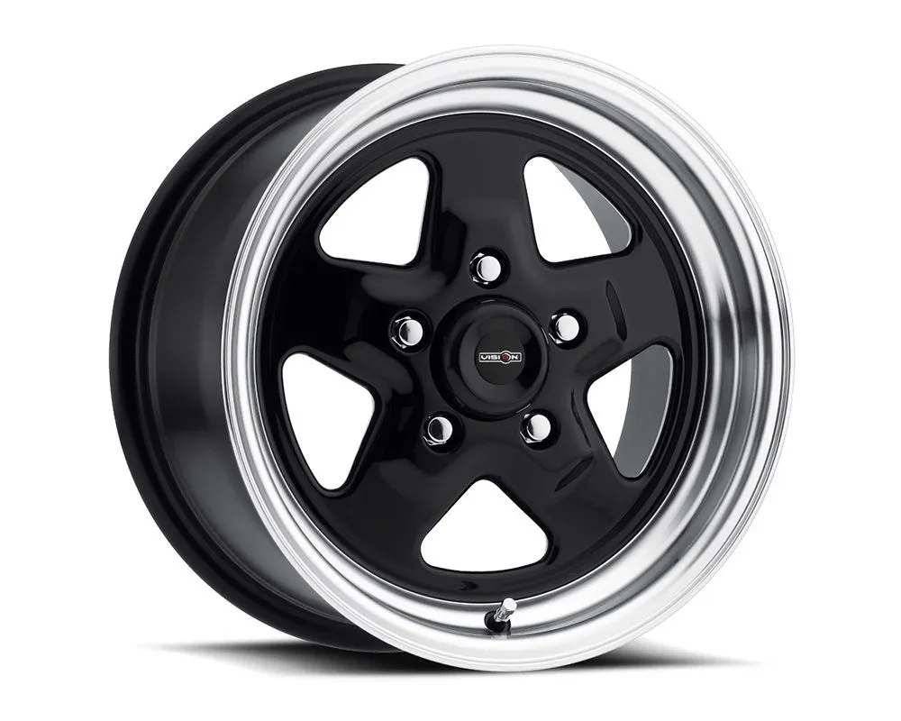 Vision 521 Nitro Wheel 15x8 5x5 27mm Gloss Black Machined Lip - 521H5873B27