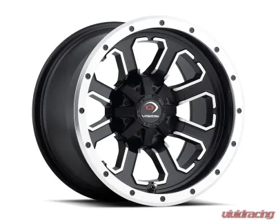 Vision 548 Commander Wheel 14x8 4x136 -10mm Matte Black Machined Face - 548-148136MBMF4