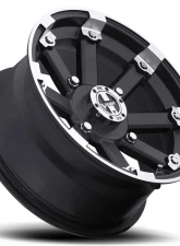 Vision 393 Lock Out Wheel 14x8 4x156 -10mm Matte Black Machined Lip                                     - 393-148156MBML4 - Image 2
